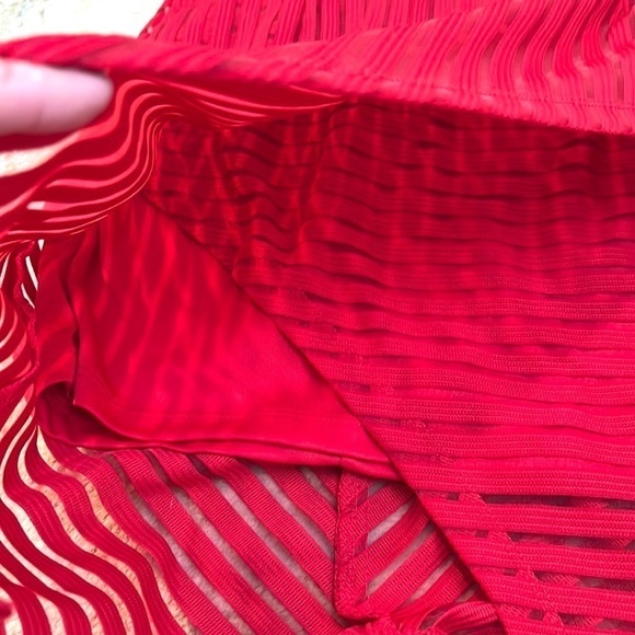 NWT, Luxxel, Stunning Vibrant,Rich Red Cocktail Dress, Small - Picture 5 of 14